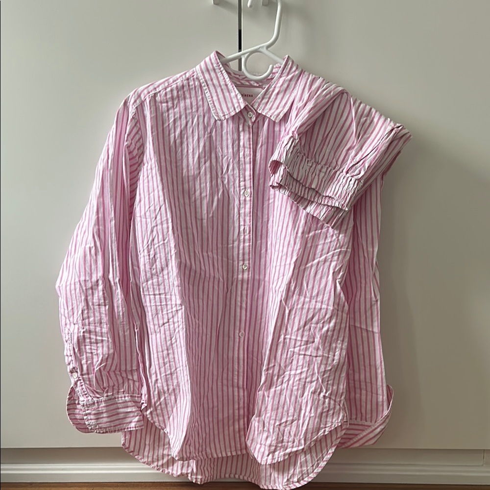 Xirena Shirt + Shorts - Pink striped - Picture 3 of 7